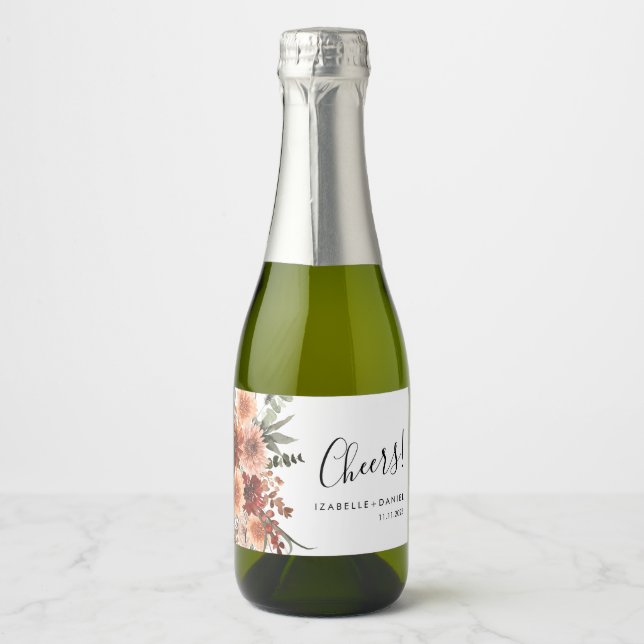 Cheers Terracotta Botanic Wedding Sparkling Wine L (Vorderseite)