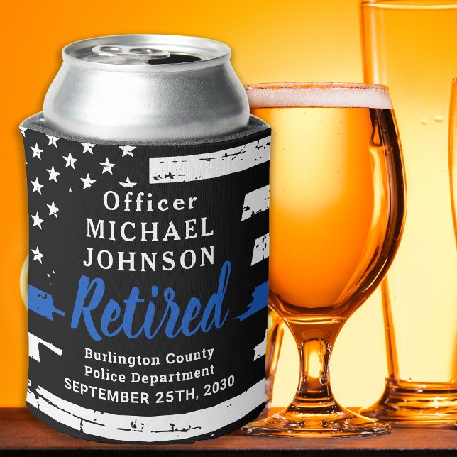 Cheers Thin Blue Line Flaggen Polizeieinziehung Dosenkühler (Von Creator hochgeladen)