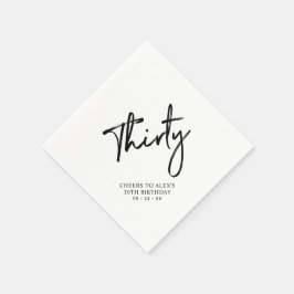 Cheers Thirty | Modernes Erwachsenenalter 30. Gebu Serviette