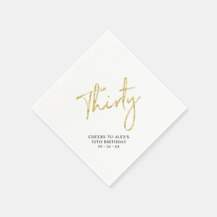 Cheers Thirty   Modernes Erwachsener 30. Geburtsta Serviette