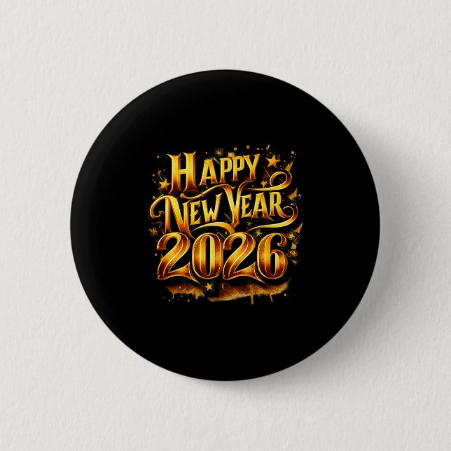 Cheers To 2026 Happy New Year Party  Button (Vorderseite)