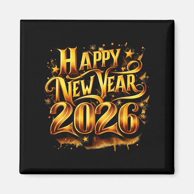 Cheers To 2026 Happy New Year Party  Magnet (Vorne)