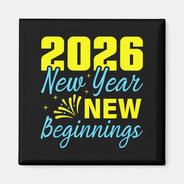 Cheers To 2026 Happy New Year Party New Beginning  Magnet (Vorne)