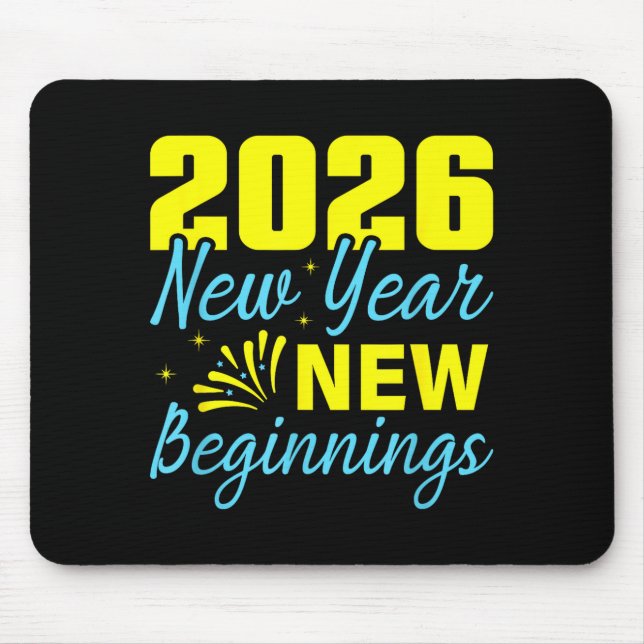 Cheers To 2026 Happy New Year Party New Beginning  Mousepad (Vorne)