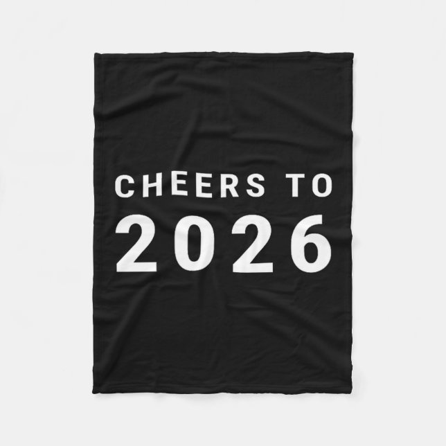 Cheers To 2026 Minimalist New Year  Fleecedecke (Vorderseite)