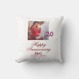 Cheers to 20 Years happy anniversary add photo dat Kissen