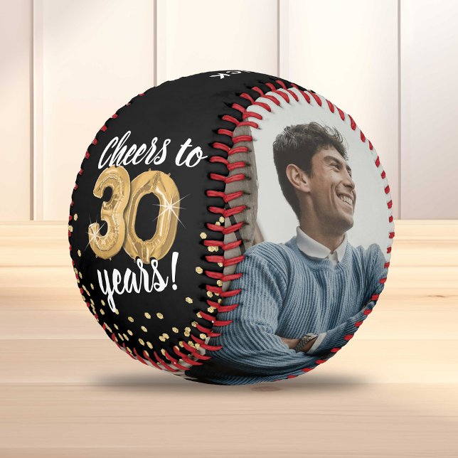 Cheers to 30 Years - 30th birthday Photo Baseball (Von Creator hochgeladen)