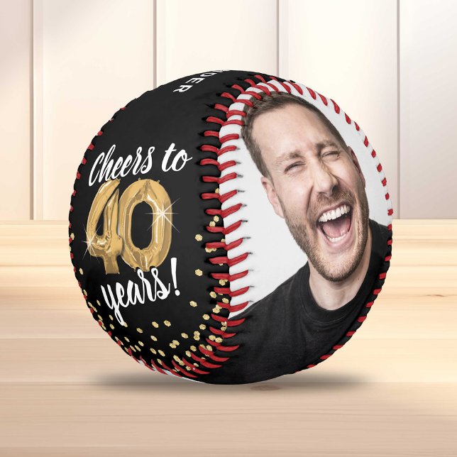 Cheers to 40 Years - 40th birthday Photo Baseball (Von Creator hochgeladen)