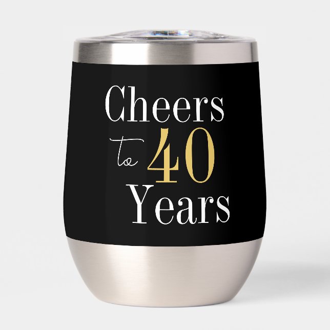 Cheers to 40 years Black and Gold Birthday (Vorderseite)