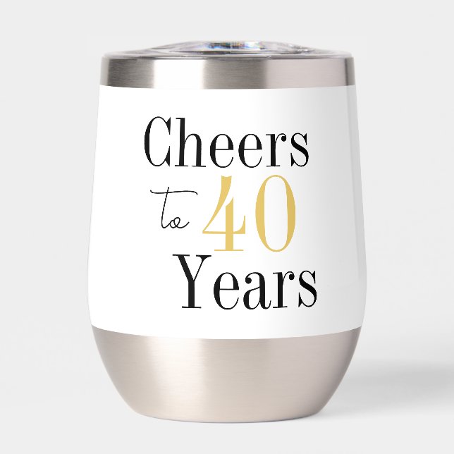 Cheers to 40 years Minimal Gold Birthday (Vorderseite)