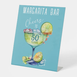 Cheers to 50 Years Milestone Birthday Sockelschild