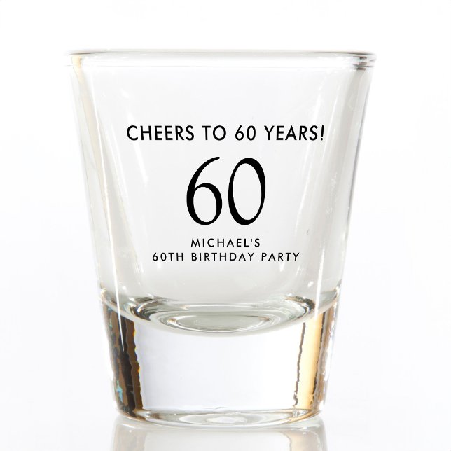 Cheers to 60 Years 60th Birthday Party Schnapsglas (Von Creator hochgeladen)