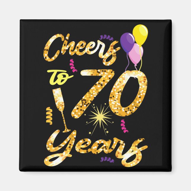 Cheers To 70 Years 1951 70th Birthday Gift  Magnet (Vorne)