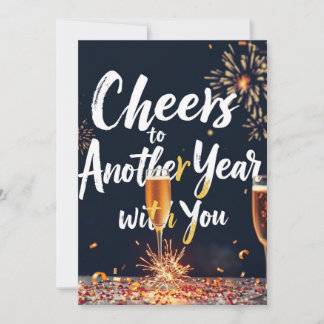 Cheers to Another Year with You New Year Card Karte