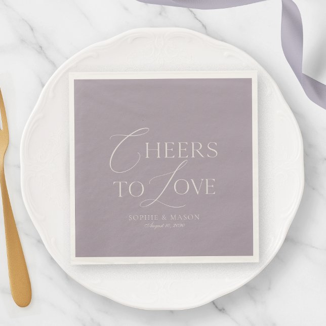 Cheers to Love Elegant Wedding Serviette (Von Creator hochgeladen)