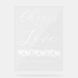 Cheers to Love Personalized Wedding Welcome Acrylschild