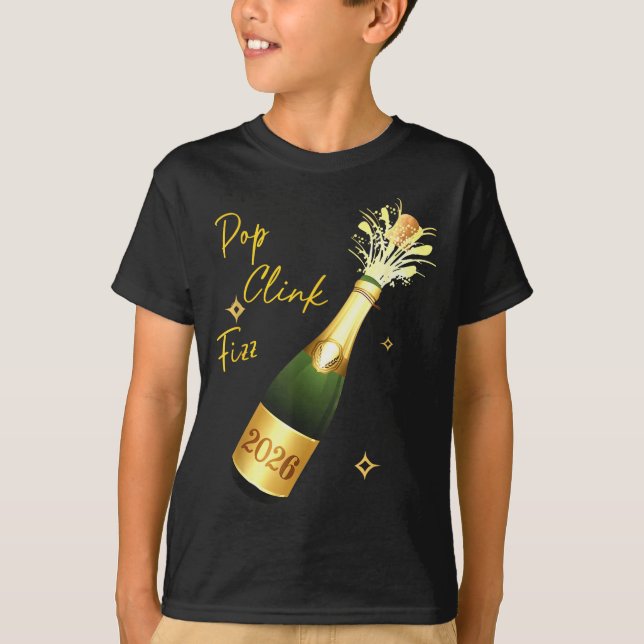 Cheers To The New Year 2026 Champagne Drinking Par T-Shirt (Vorderseite)