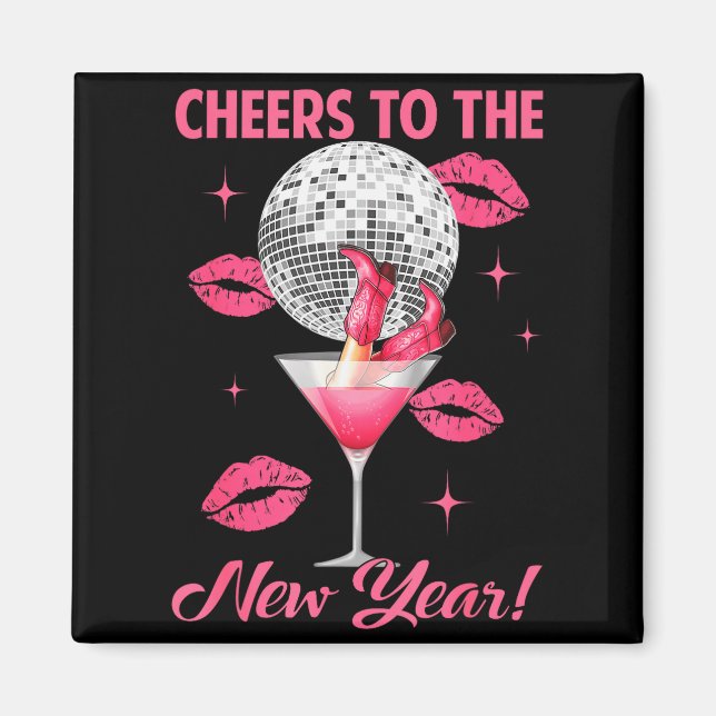 Cheers To The New Year 2026 Champagne Happy New Ye Magnet (Vorne)