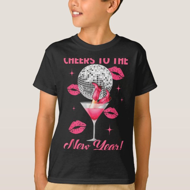 Cheers To The New Year 2026 Champagne Happy New Ye T-Shirt (Vorderseite)