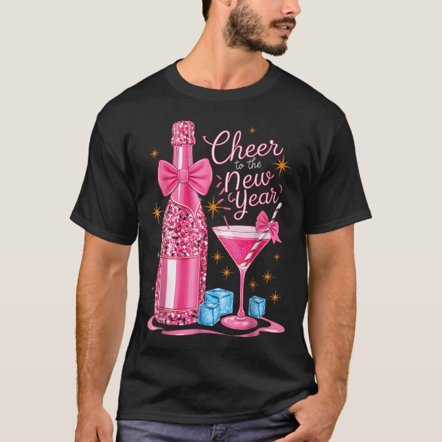 Cheers To The New Year 2026 Champagne New Years Ev T-Shirt (Vorderseite)