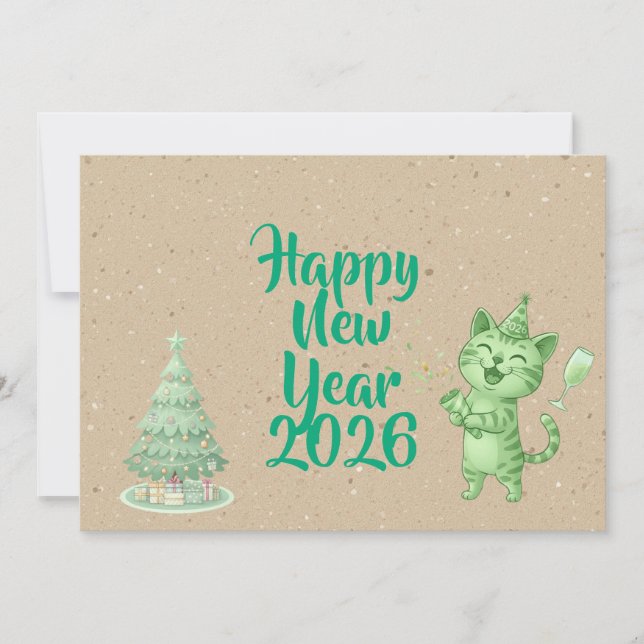 Cheers to the New Year Card Karte (Vorderseite)