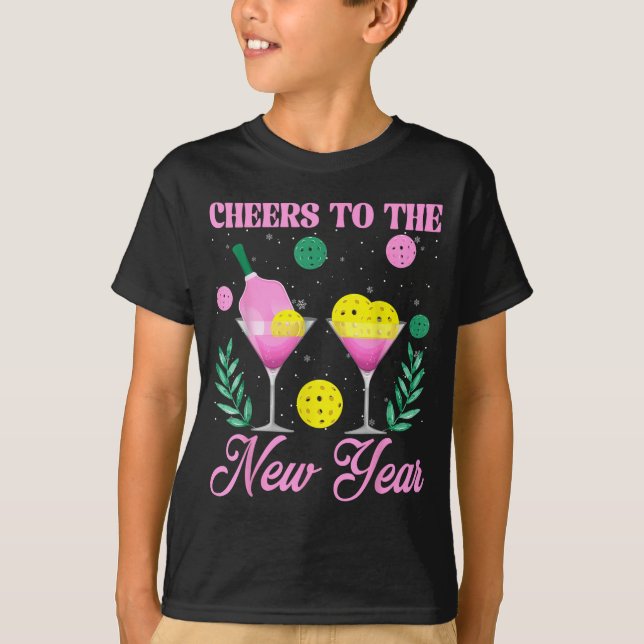 Cheers To The New Year Champagne Gl &amp; Ckleball T-Shirt (Vorderseite)