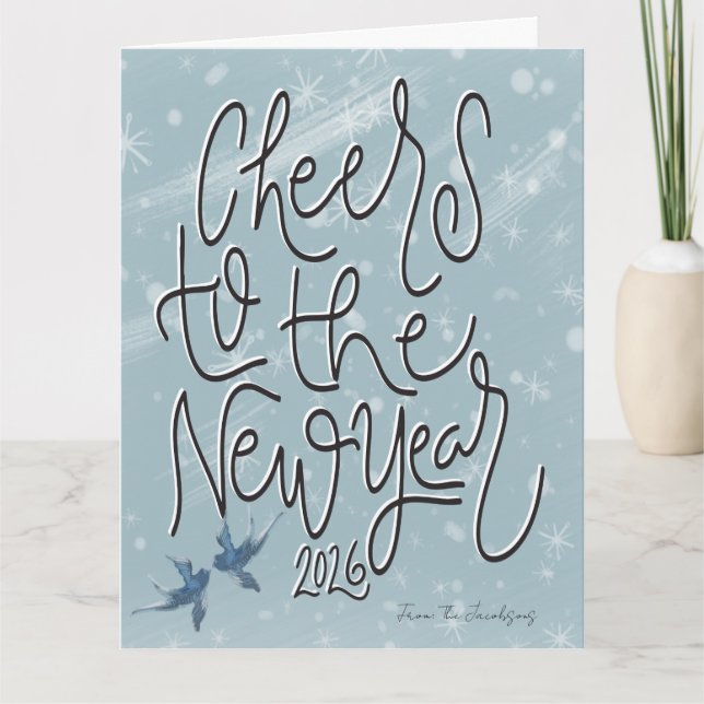 cheers to the new year karte (Vorderseite)