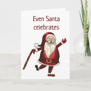 CHEERS TO YOU **HAPPY NEW YEAR** from SANTA CLAUS Feiertagskarte