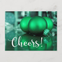 Cheers Typografy Green Toned Decorations Foto