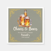 Cheers und Beers Glasflasche 50. Geburtstag