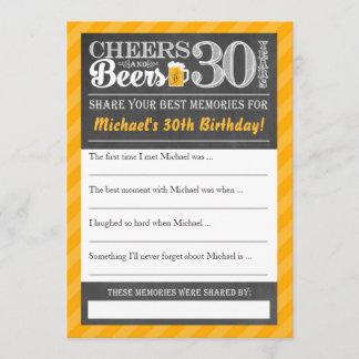 Cheers und Biere bis 30 Jahre ・ Speicherkarte teil Einladung