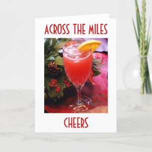 CHEERS UND JOY SENT ACROSS MILES CHRISTMAS FEIERTAGSKARTE