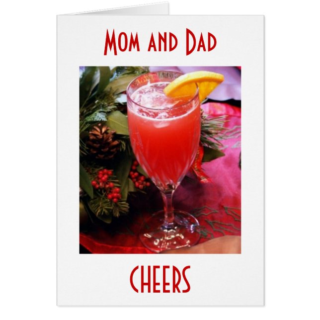 CHEERS UND LIEBE "MAMA UND VATER" DIESE CHRISTMAS (Vorne)