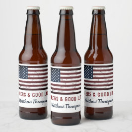 Cheers & Viel Glück Soldier gehen weg Party Bierflaschenetikett