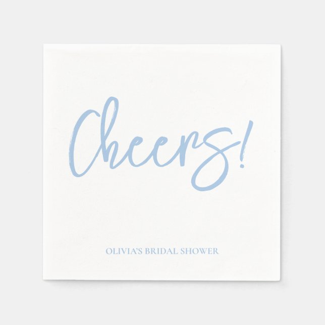 Cheers Wedding Napkins with Rustic Hand Lettering Serviette (Vorderseite)