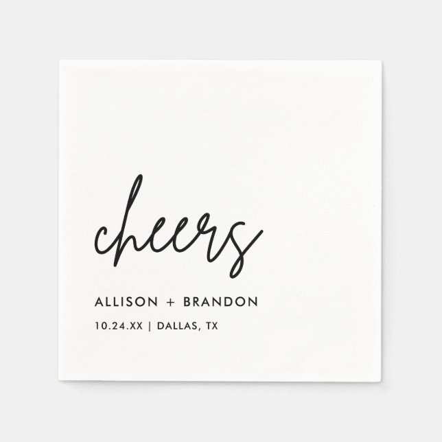 Cheers Wedding Party Probe Dinner Napkins Serviette (Vorderseite)