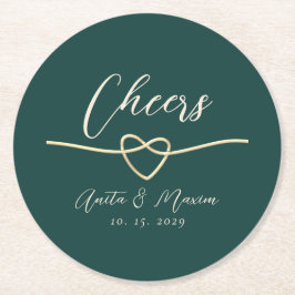 Cheers Wedding Round Drink Untersetzer
