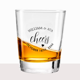 Cheers Wedding Shot Glass Schnapsglas