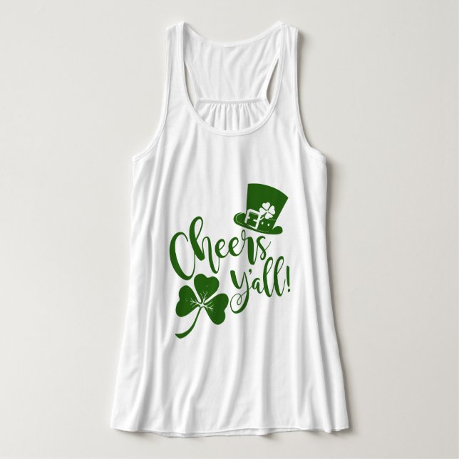 Cheers Yall | St Patricks Day Irish Parade & Party Tank Top (Design Vorderseite)