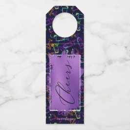 CHEERS zu Neon Cocktails Flaschenanhänger