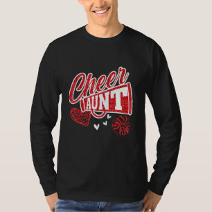 Cheertante Größte Fan Leopard Print und Pom Pom 2 T-Shirt