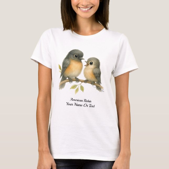 Cheery American Robin T-Shirt (Vorderseite)