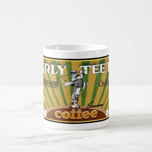 CHEERY "EARLY T-SHIRT TIME COFFEE" GOLF MARKE KAFFEETASSE (Mittel)