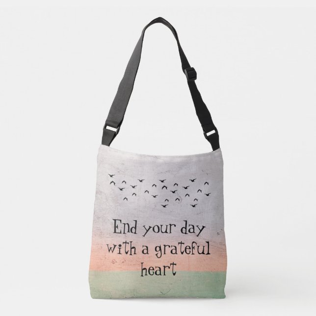 Cheery "Inspirational Words" Sonnenaufgang Tasche (Vorderseite)