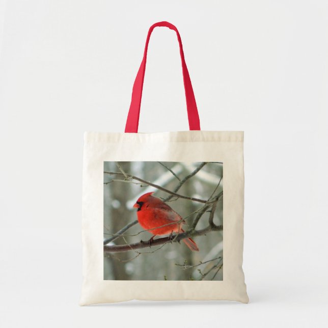 Cheery Red Kardinal Tote Bag Tragetasche (Vorne)