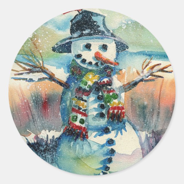 Cheery Snowman Sticker (Vorderseite)