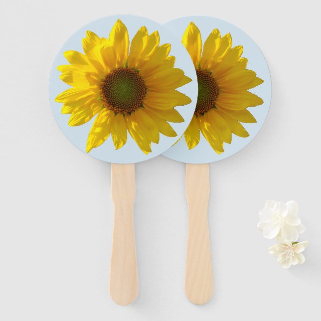 Cheery Yellow Sunflower Hand Fans Fächer (Vorne und Hinten)