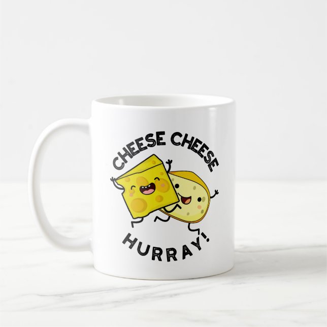 Cheese Cheese Hurray Funny Cheese Puff Kaffeetasse (Links)