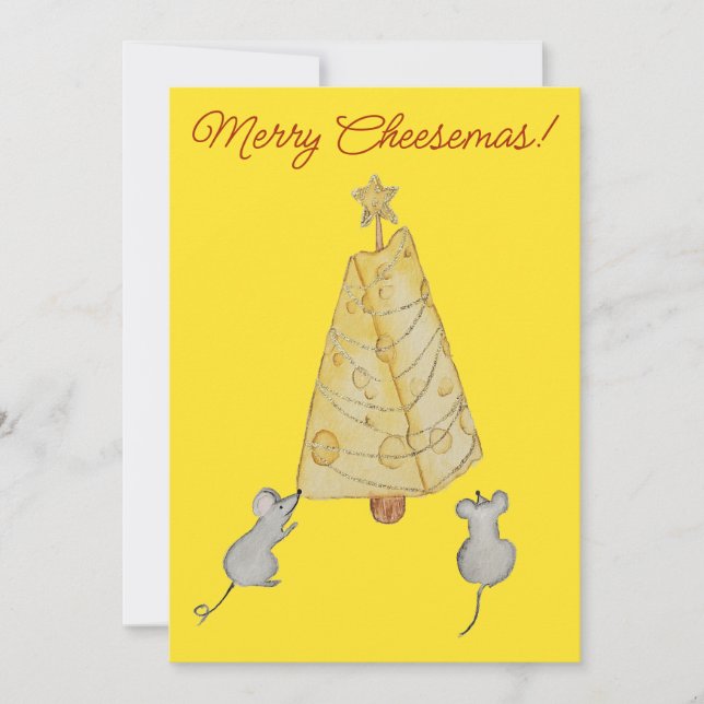 Cheese Christmas Feiertagskarte (Vorderseite)
