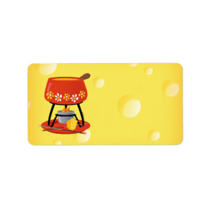 Cheese Fondue Adressaufkleber